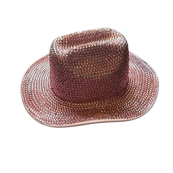 Rhinestone pink Studded Women's Cowboy Hat - Picture 4 of 6